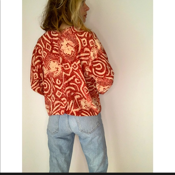 Vintage Boho Batik Silk Crop Top - Picture 11 of 15